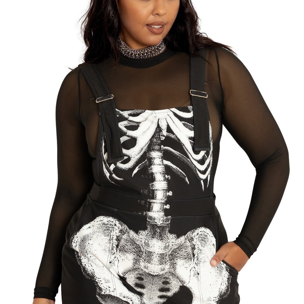 Blackmilk Ribcage Short Overalls sz XXL